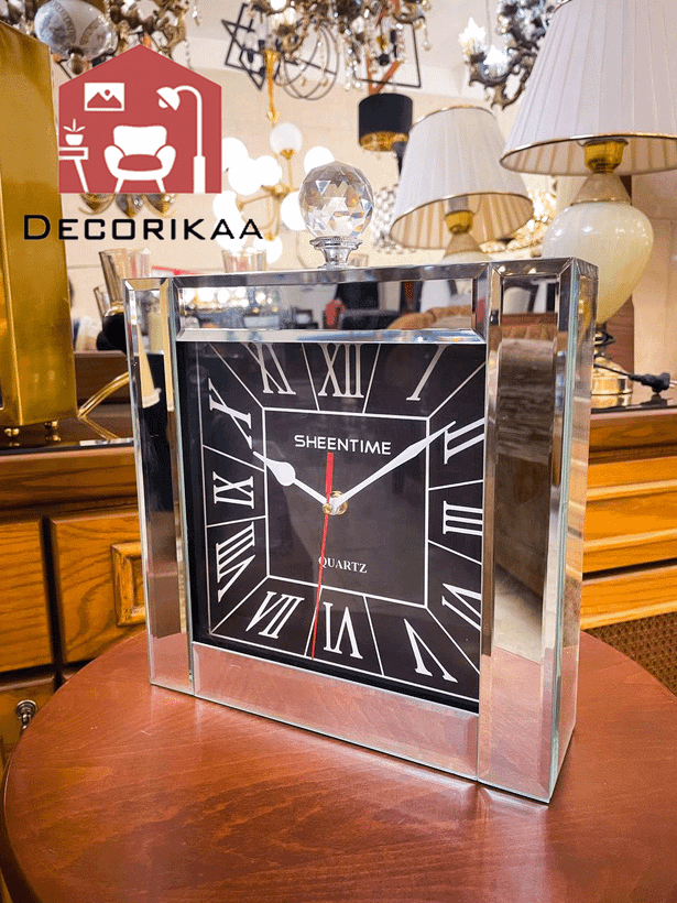 ساعت رومیزی شیشه آینه ای SheenTime glass