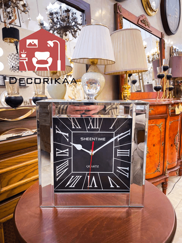 ساعت رومیزی شیشه آینه ای SheenTime glass