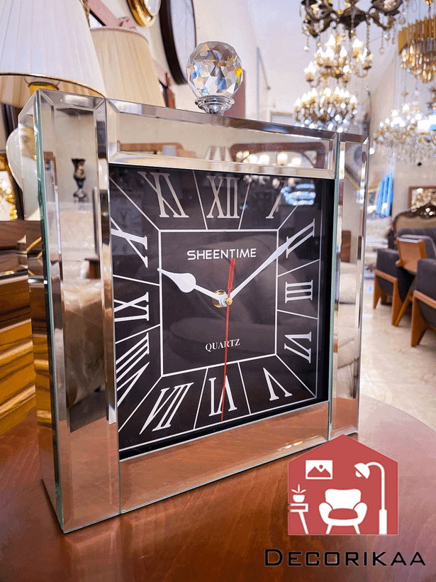 ساعت رومیزی شیشه آینه ای SheenTime glass