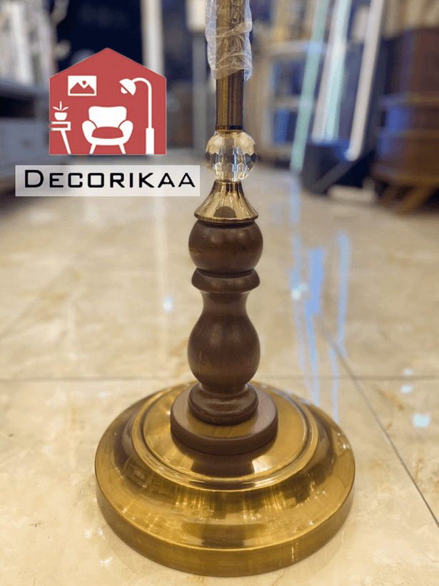 میز تلفن چوبی پایه فلزی گرد کد 01