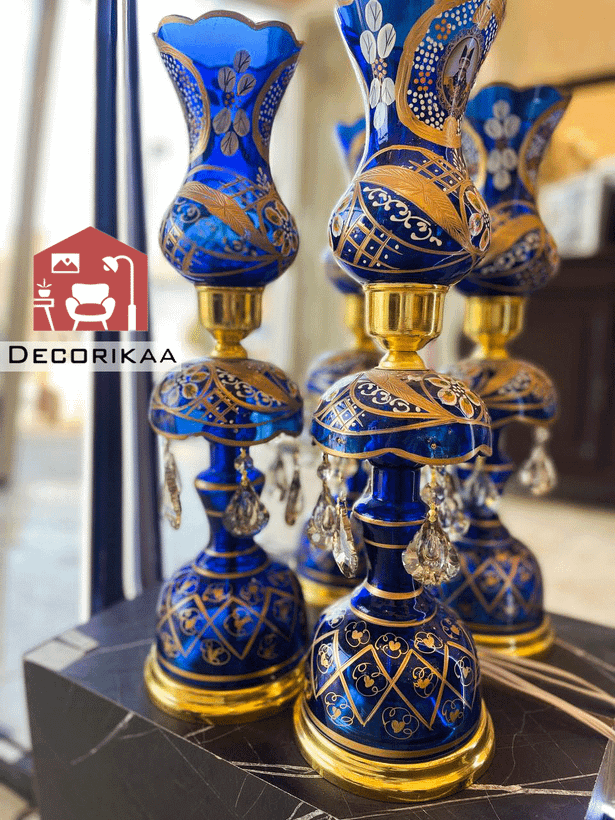 آباژور طرح شاه عباسی آبی