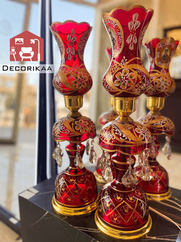 آباژور طرح شاه عباسی قرمز